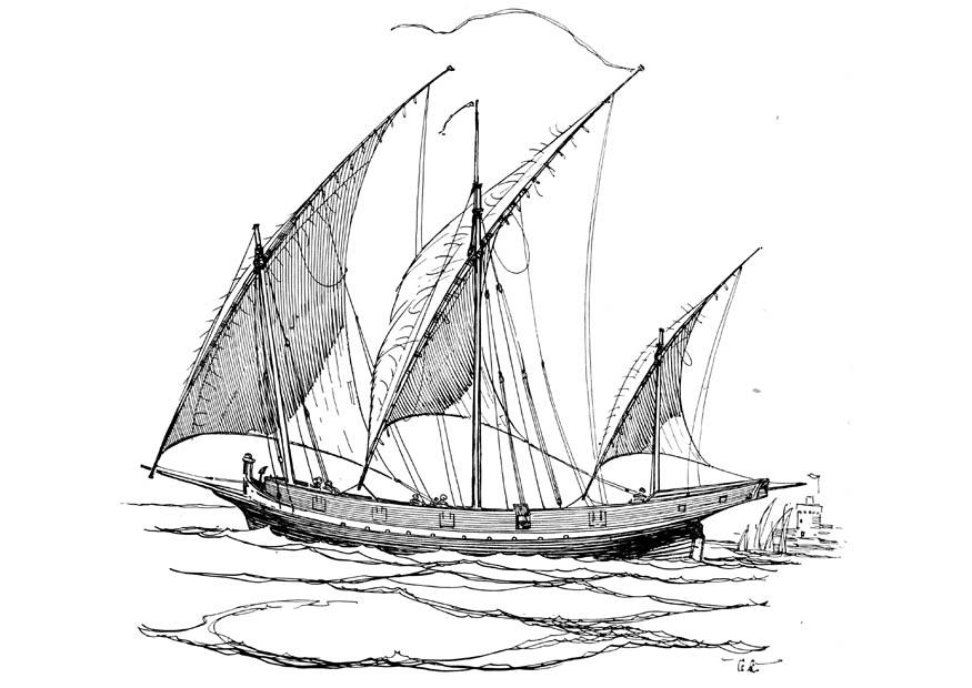 segelfartyg Målarbild segelfartyg