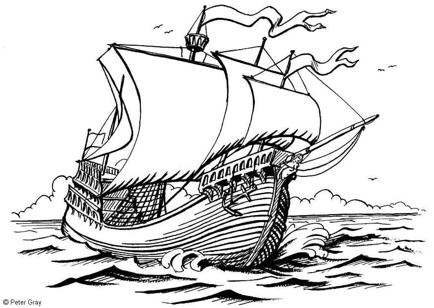 segelfartyg Målarbild segelfartyg