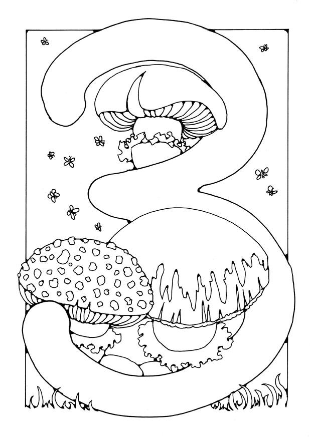 siffra - 3 Målarbild siffra - 3