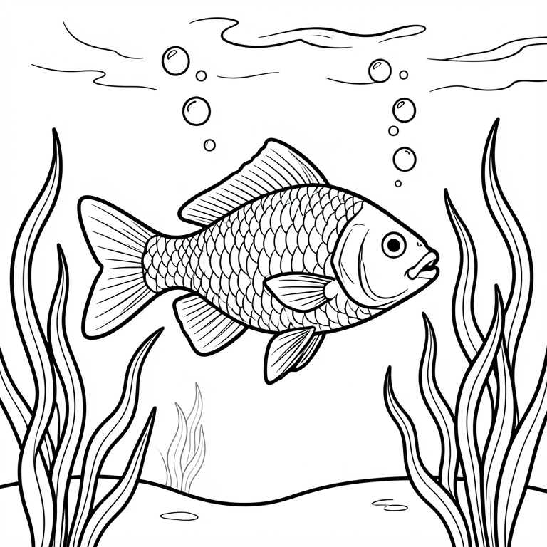 simmande fisk Målarbild simmande fisk