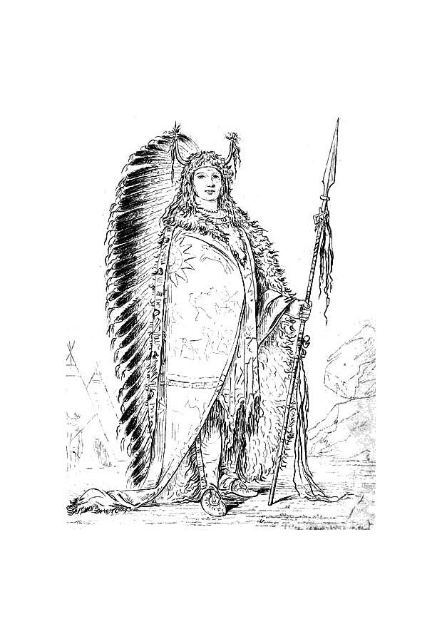Målarbild sioux-indian