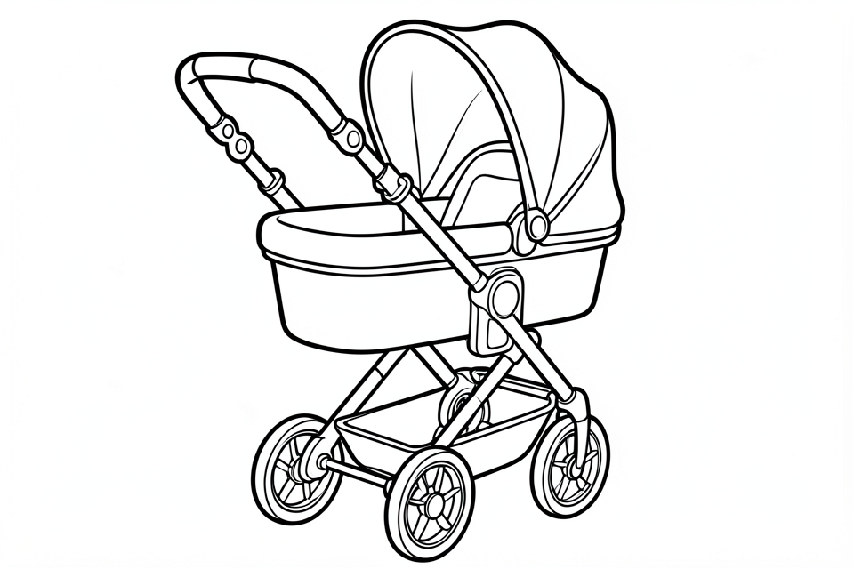 Målarbild sittvagn