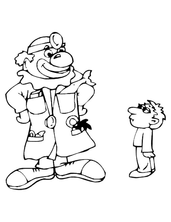 sjukhusclown Målarbild sjukhusclown