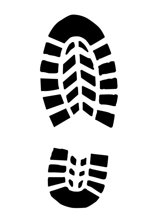 Målarbild skoavtryck