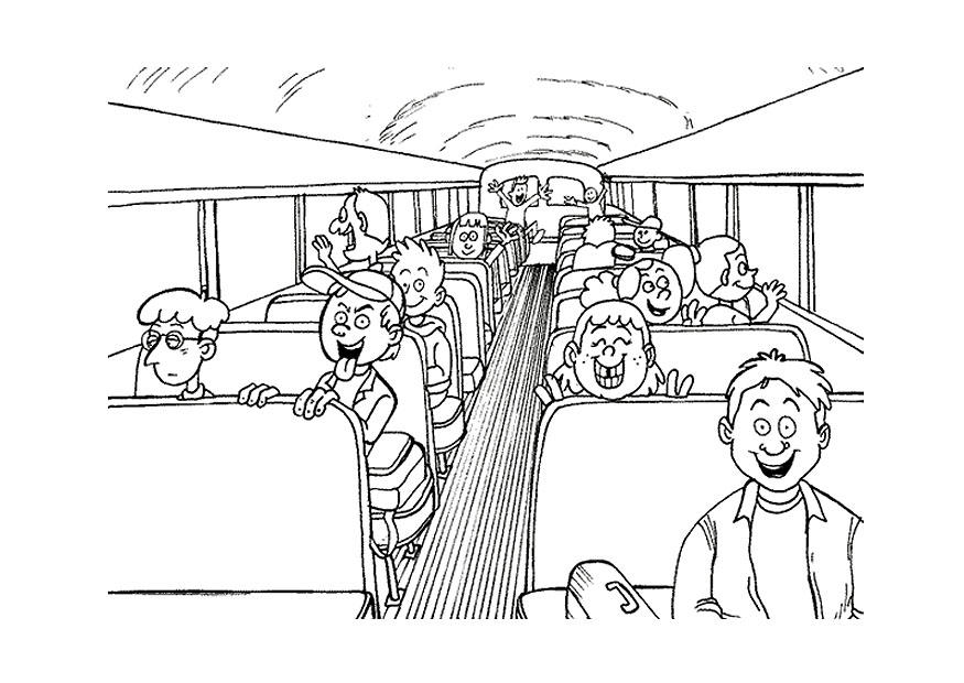 skolbuss Målarbild skolbuss
