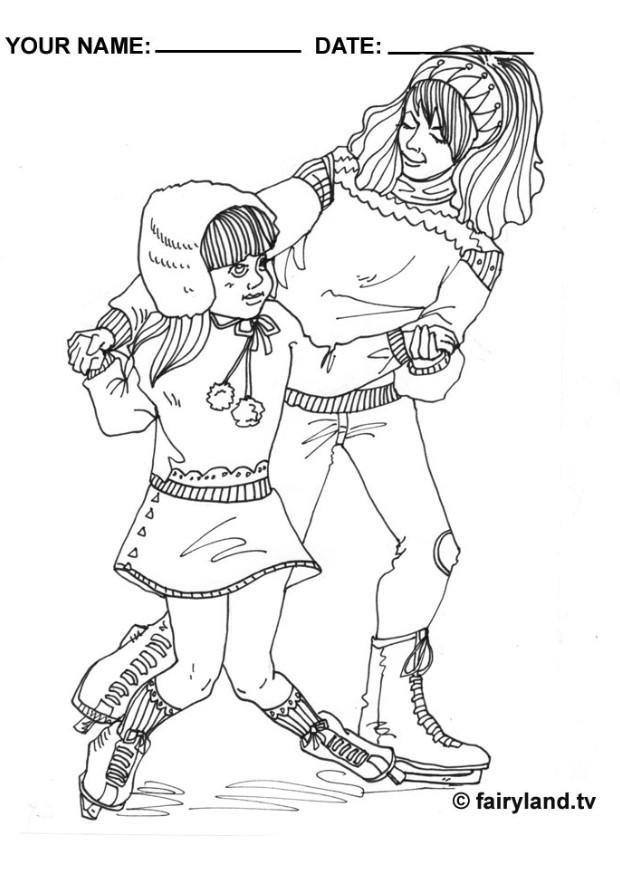 skridskoA¥kning Målarbild skridskoA¥kning