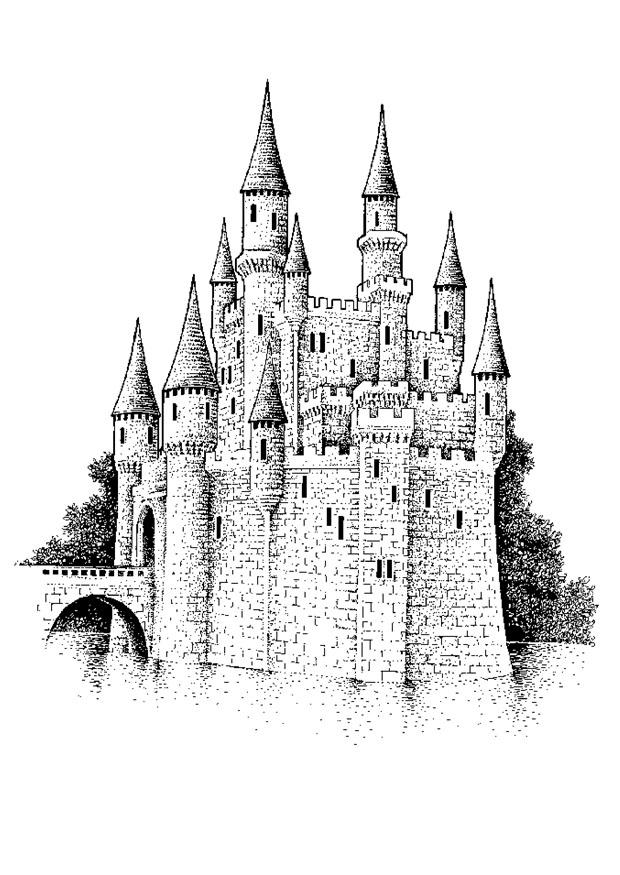 slott Målarbild slott