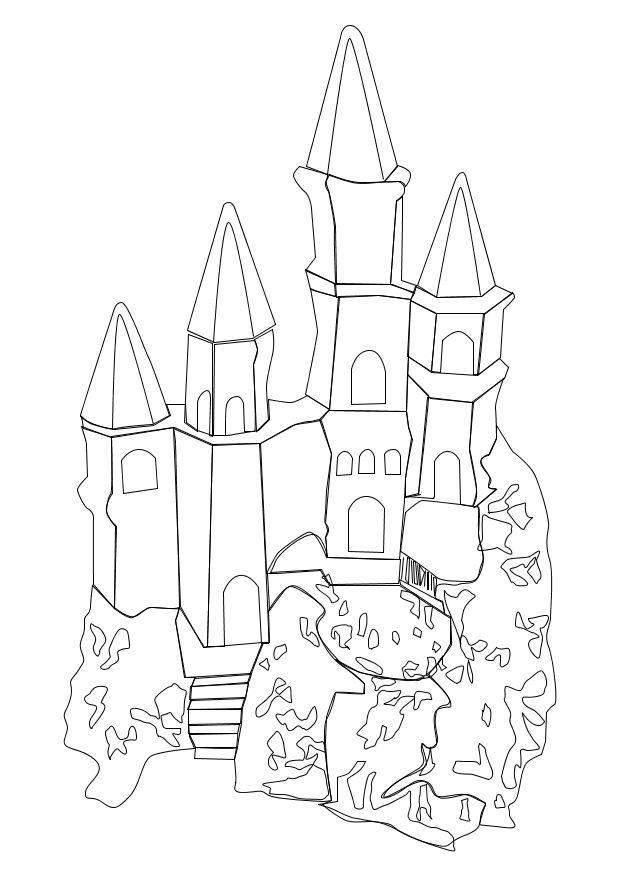 slott Målarbild slott