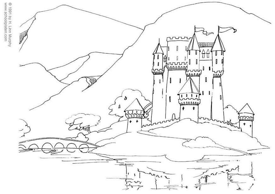 slott Målarbild slott