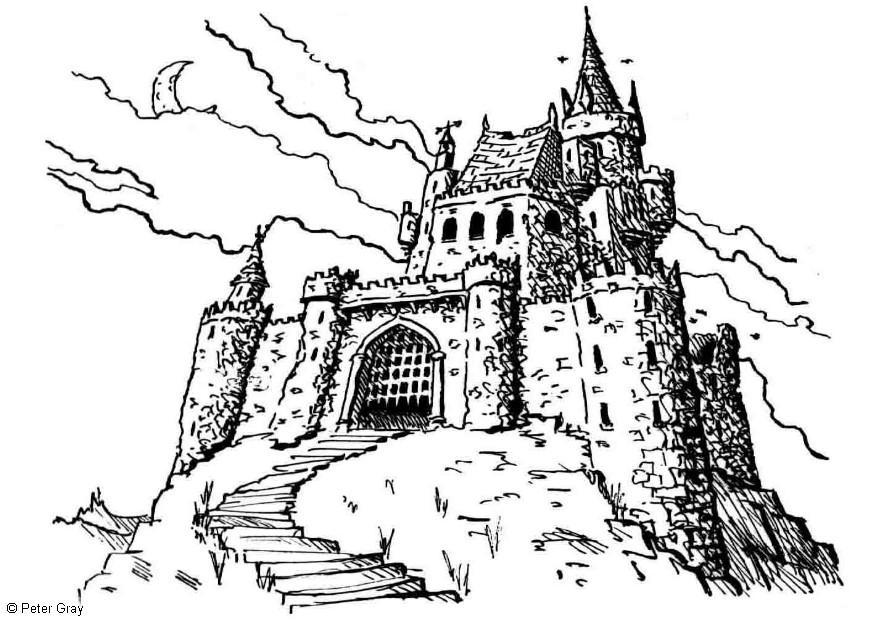 slott Målarbild slott
