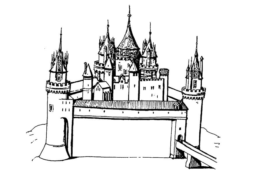 slott Målarbild slott