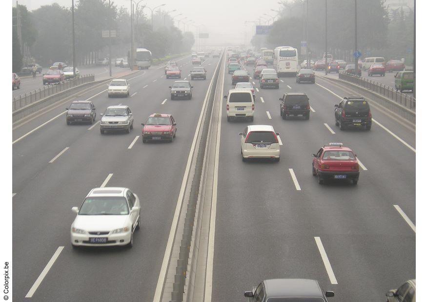 smog i peking Foto smog i peking