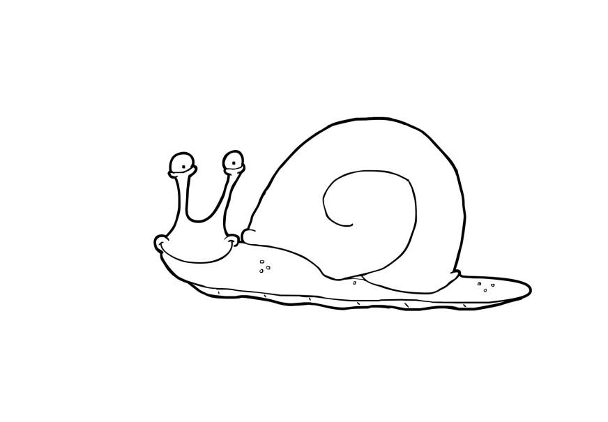 snigel Målarbild snigel