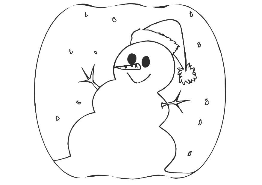 snA¶gubbe med julhatt Målarbild snA¶gubbe med julhatt