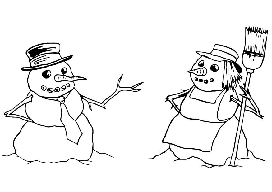 snA¶gubbe och snA¶gumma Målarbild snA¶gubbe och snA¶gumma