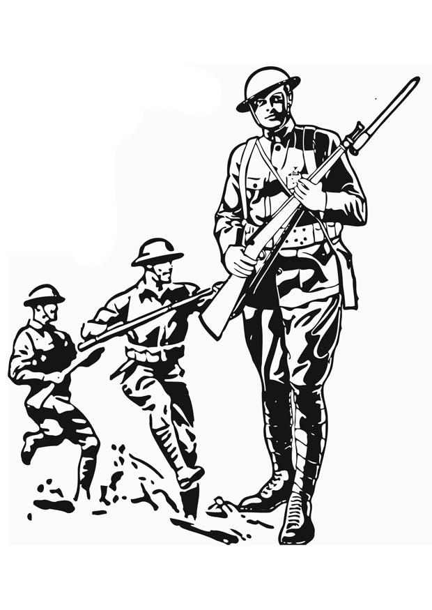 soldat - fA¶rsta vA¤rldskriget Målarbild soldat - fA¶rsta vA¤rldskriget