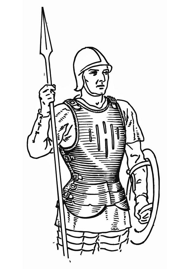 soldat med brA¶stharnesk Målarbild soldat med brA¶stharnesk