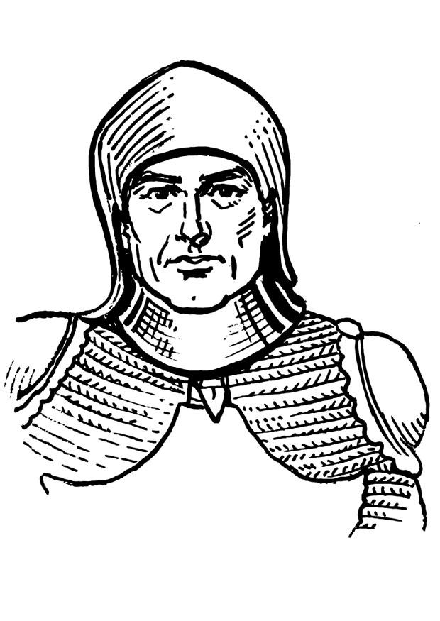 Målarbild soldat med rustning