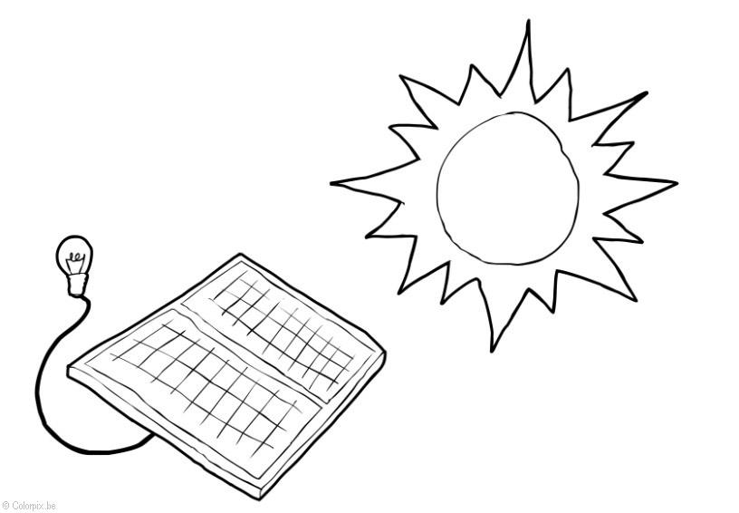 solenergi Målarbild solenergi