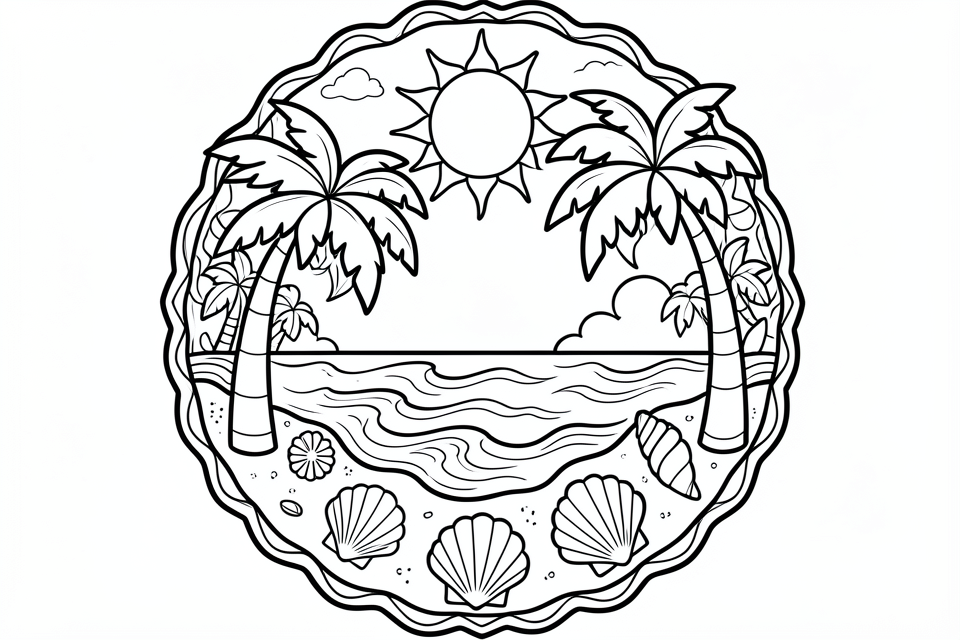 sommarmandala Målarbild sommarmandala