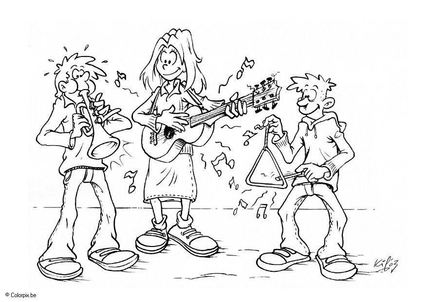 spela musik Målarbild spela musik