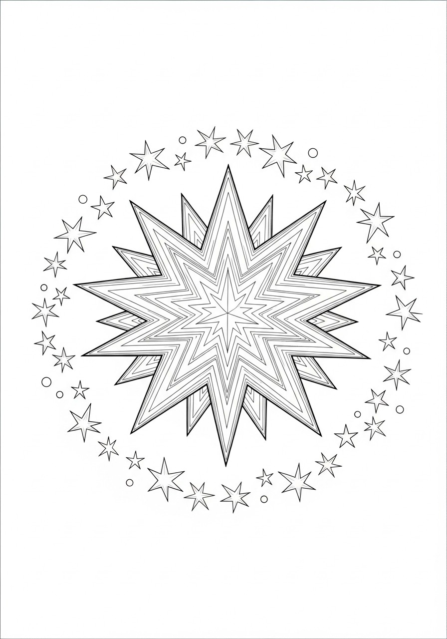 stjA¤rnor vid jul Målarbild stjA¤rnor vid jul