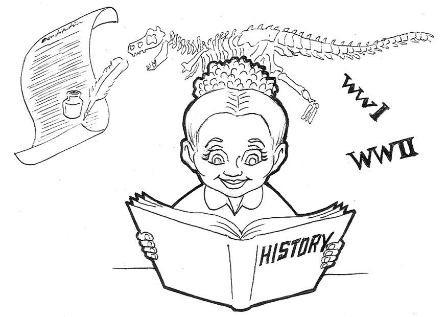 studera historia Målarbild studera historia