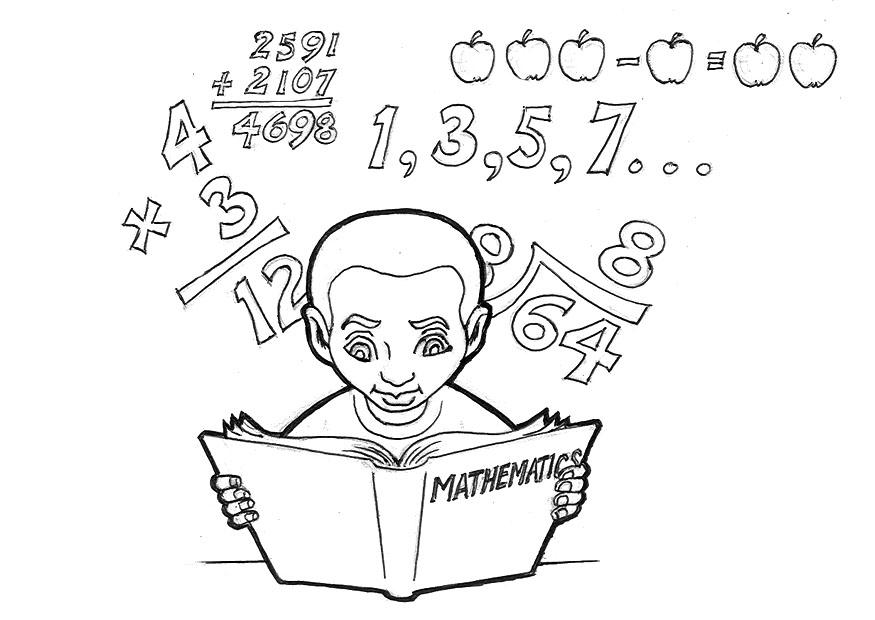 Målarbild studera matematik