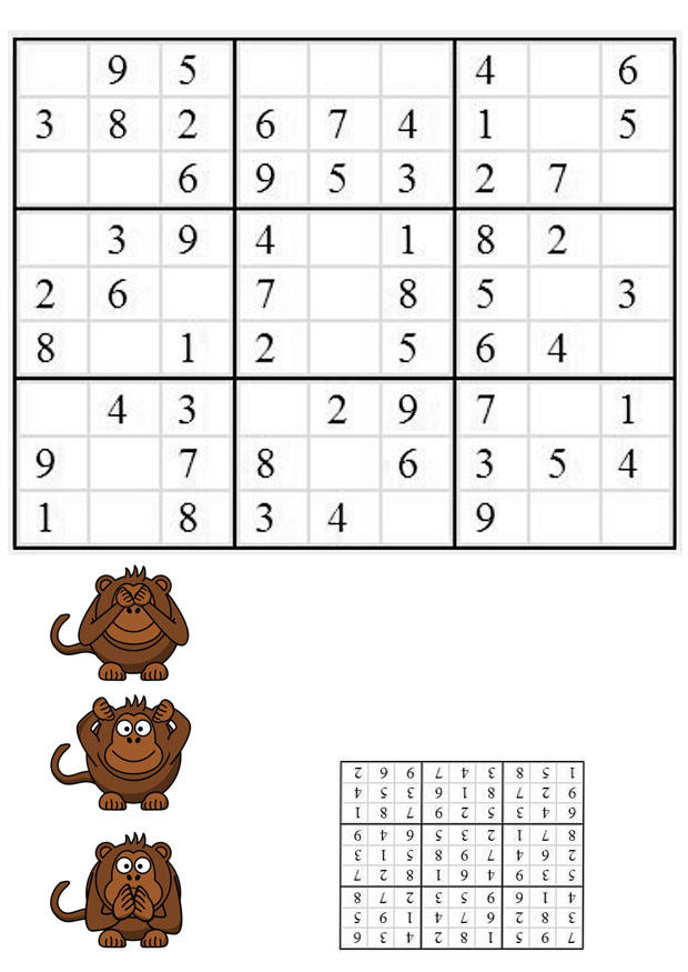 sudoku - apor bild sudoku - apor