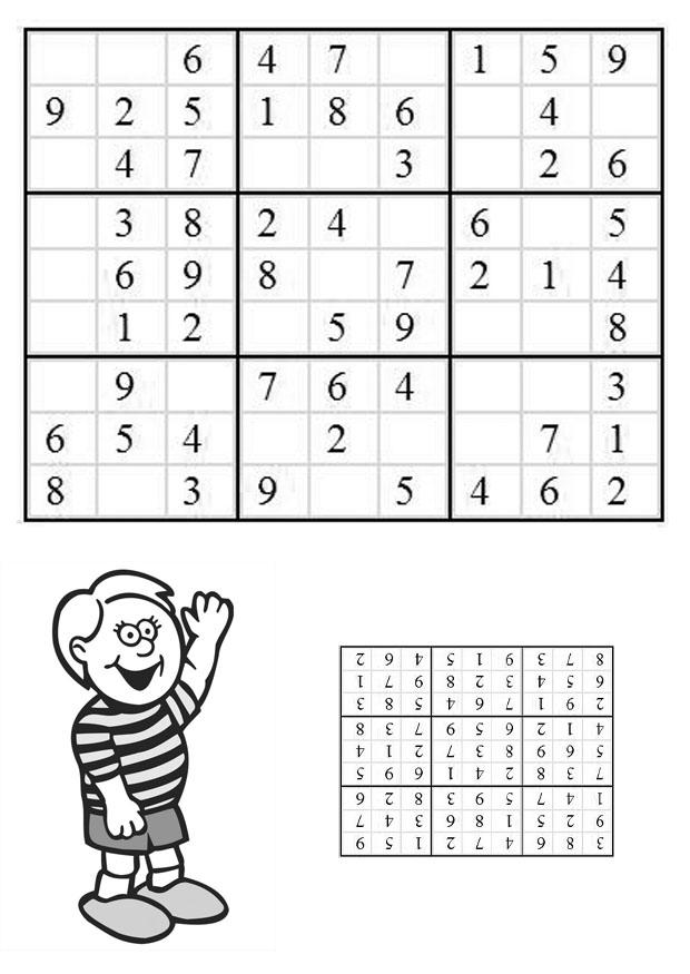 sudoku-pojke Målarbild sudoku-pojke