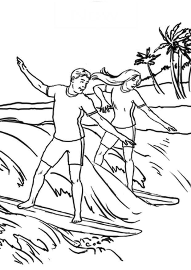 surfing Målarbild surfing