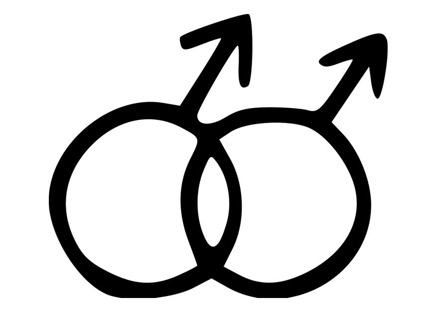 Målarbild symbol fA¶r homosexuella