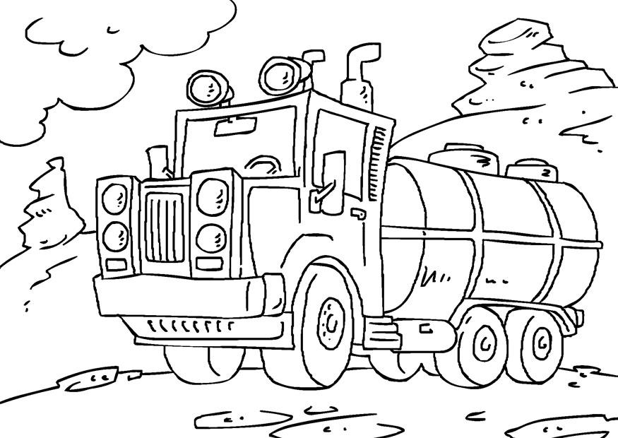 tankbil Målarbild tankbil