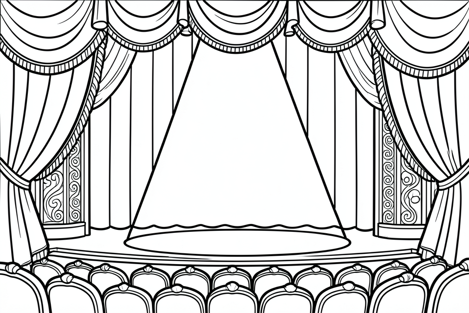 teatersal Målarbild teatersal