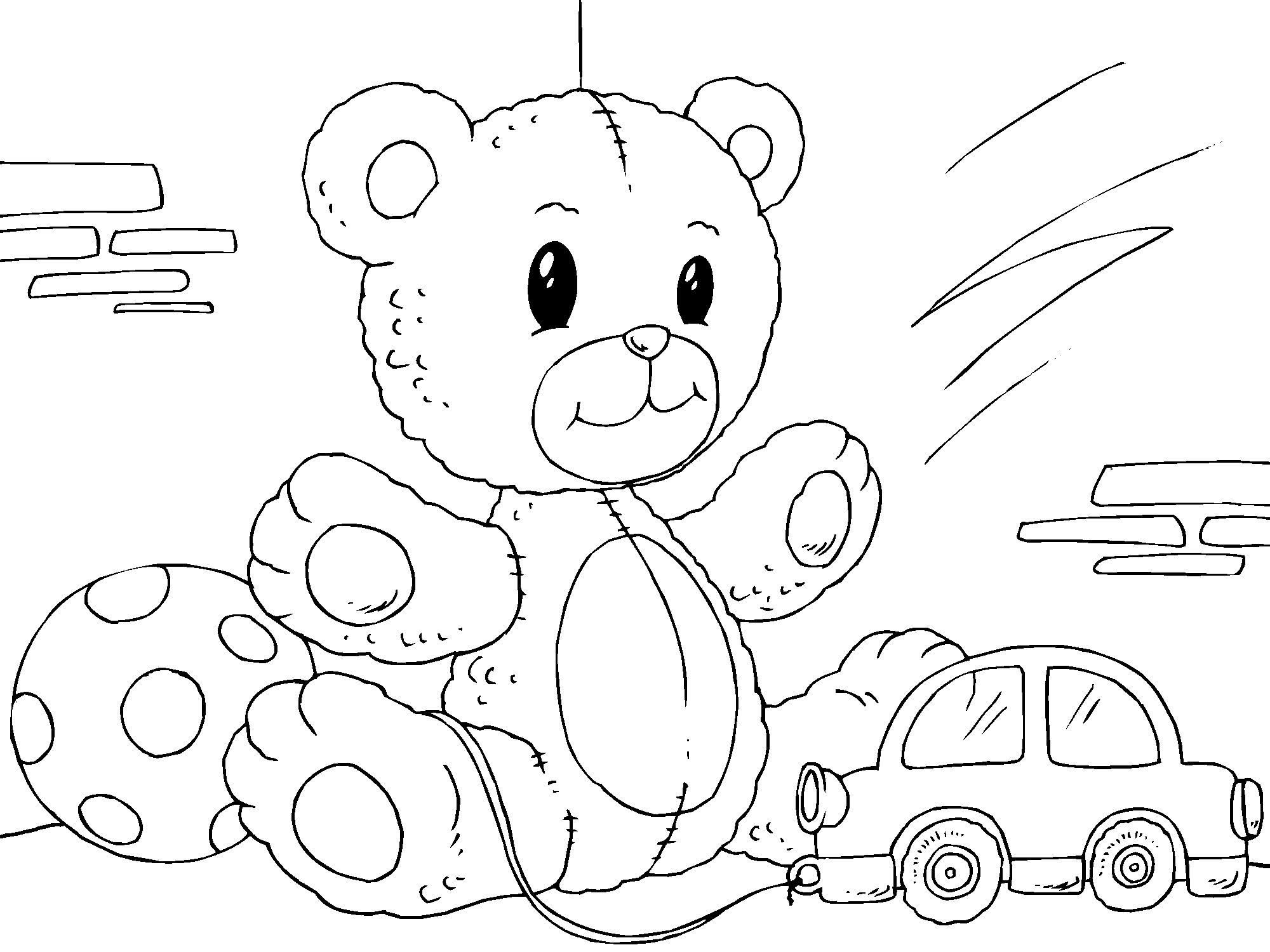 Målarbild teddybjA¶rn