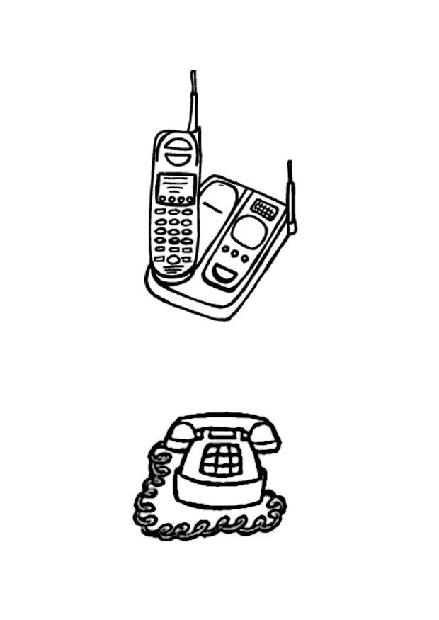 telefoner Målarbild telefoner