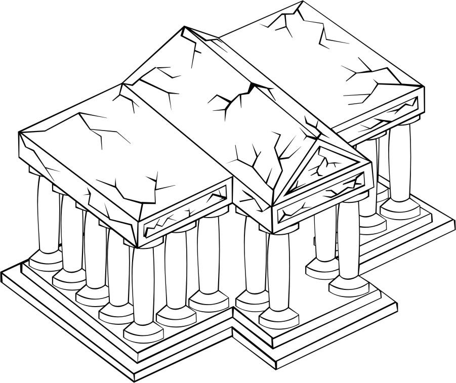 tempel Målarbild tempel