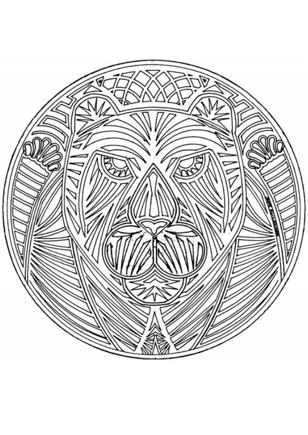 Målarbild tiger - mandala