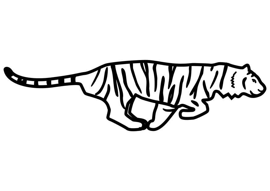 tiger pA¥ sprA¥ng Målarbild tiger pA¥ sprA¥ng