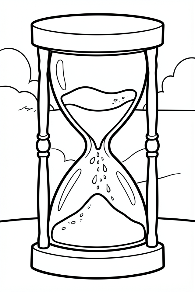 Målarbild timglas