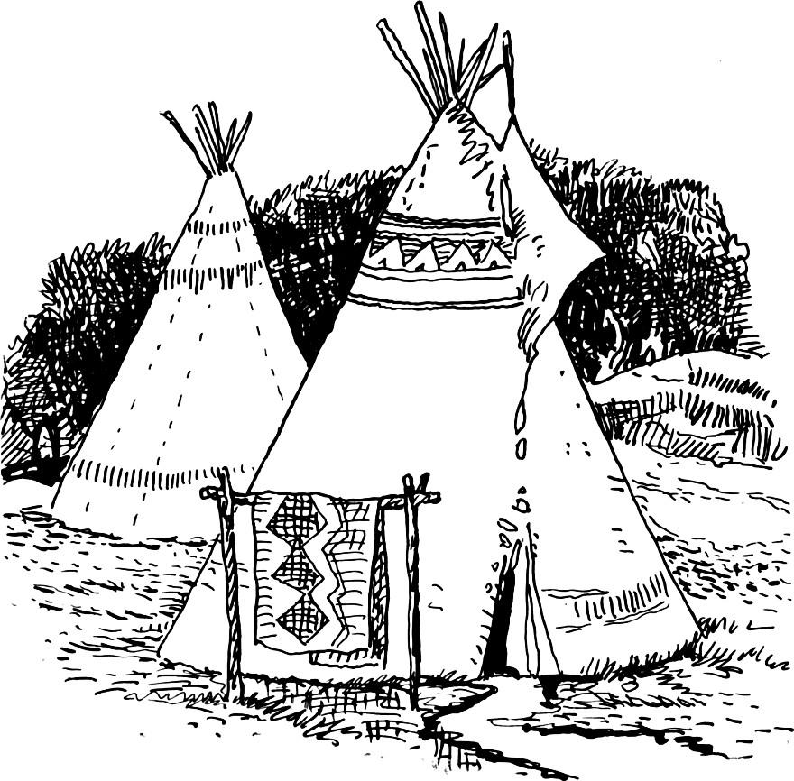 tipi Målarbild tipi
