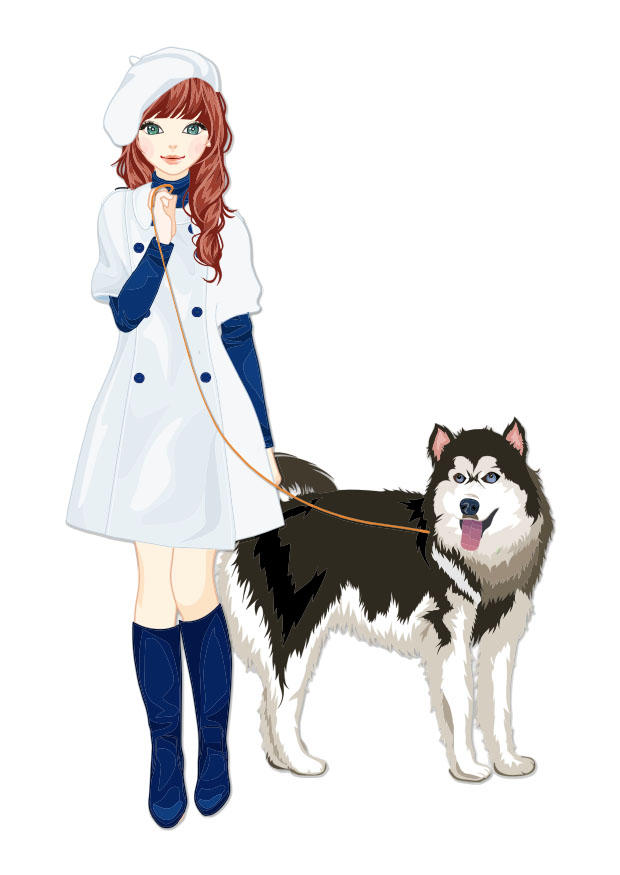 tjej med hund bild tjej med hund