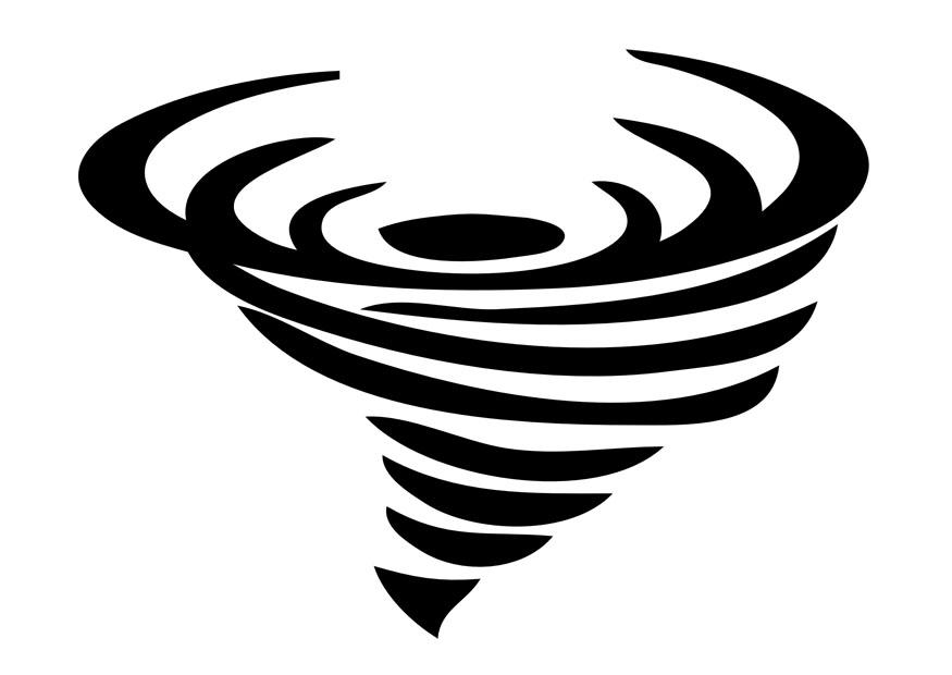 Målarbild tornado