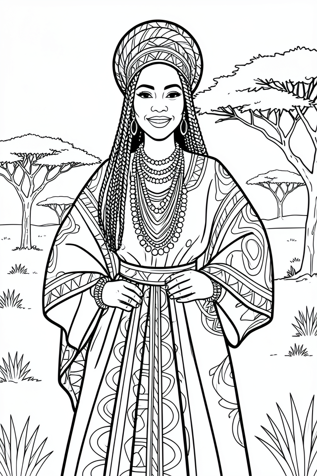 traditionella afrikanska klA¤der Målarbild traditionella afrikanska klA¤der