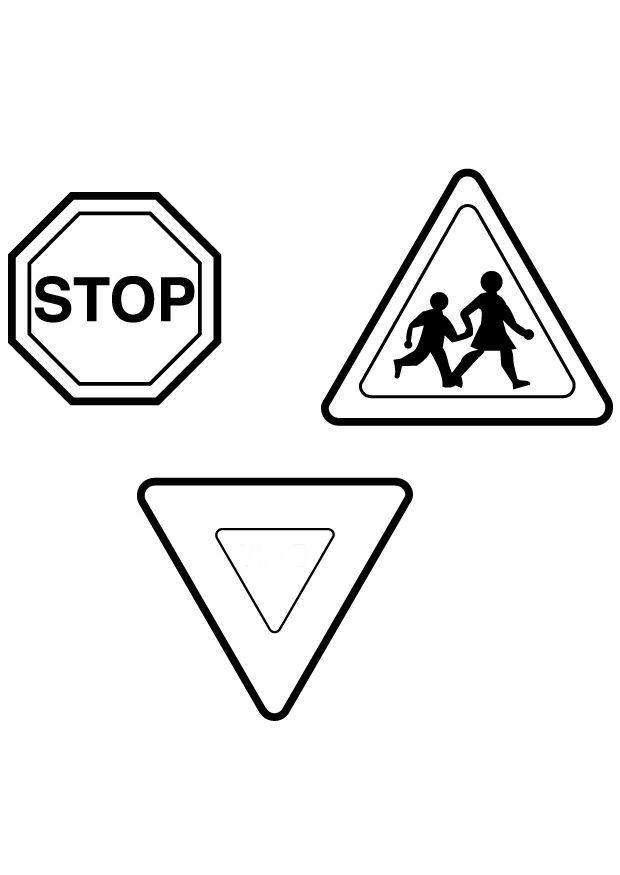Målarbild trafikskyltar