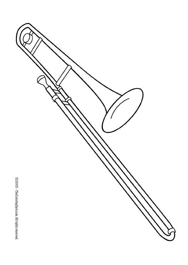 trombon Målarbild trombon