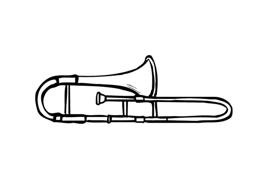 trombon Målarbild trombon