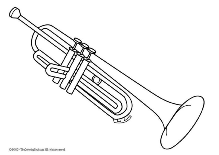 Målarbild trumpet