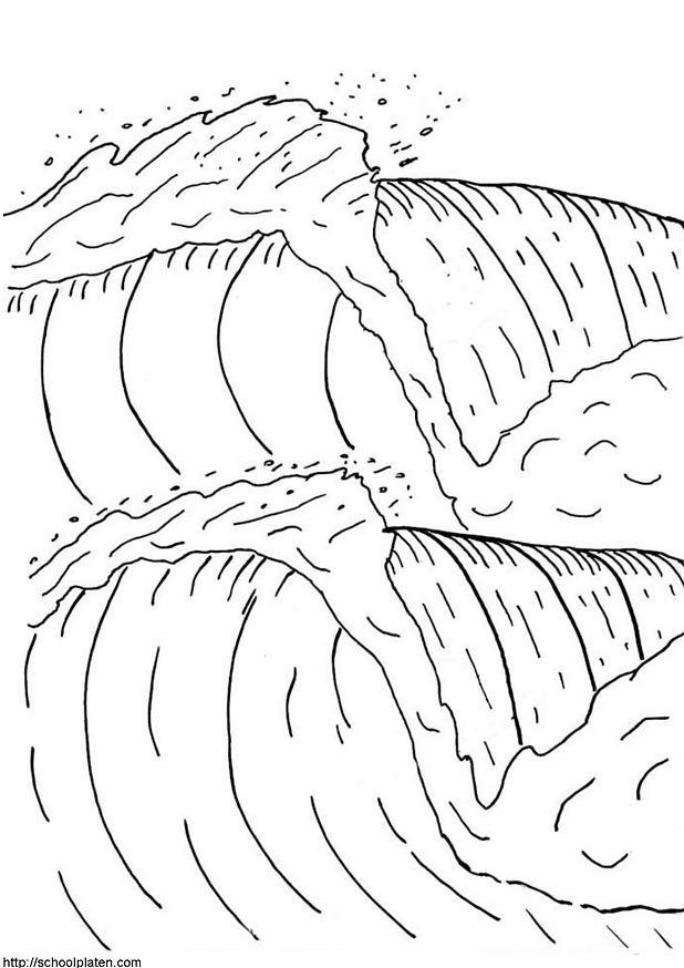 Målarbild tsunami