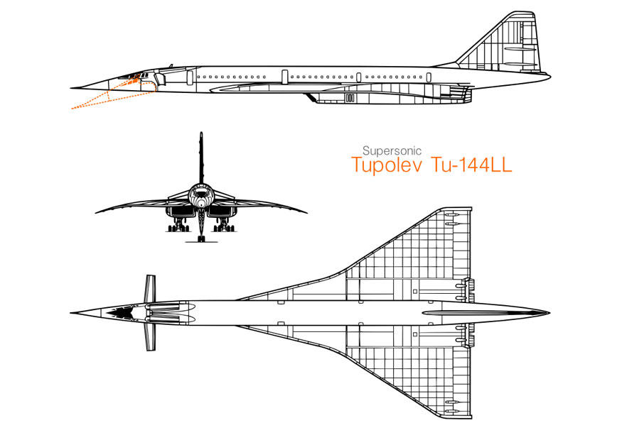 tupolev - jetflygplan Målarbild tupolev - jetflygplan